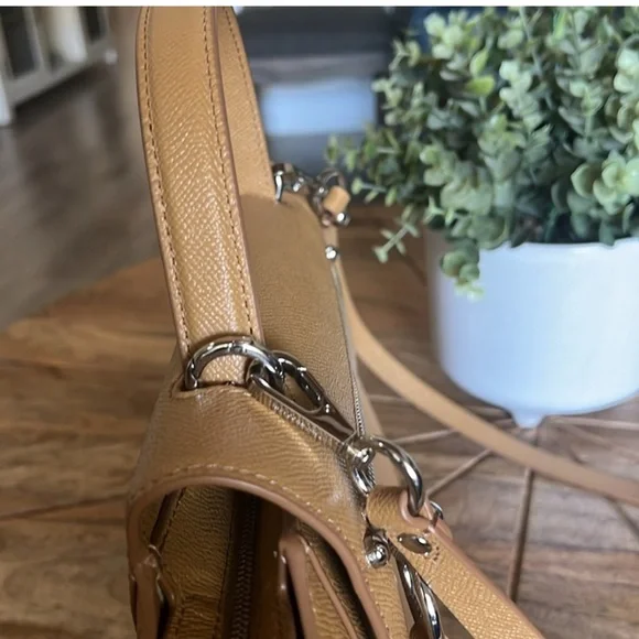 Rebecca Minkoff Tan Shoulder Bag with Textured Leather